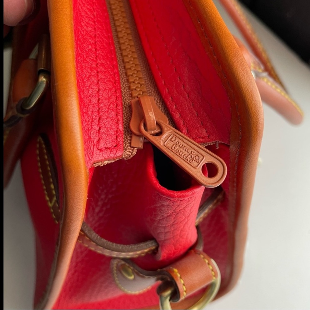 Dooney & Bourke Red Leather Buckle satchel Bag - Picture 12 of 15